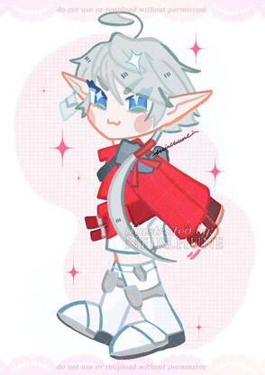 [SKEB] Floral Chibi Illust - Alisaie